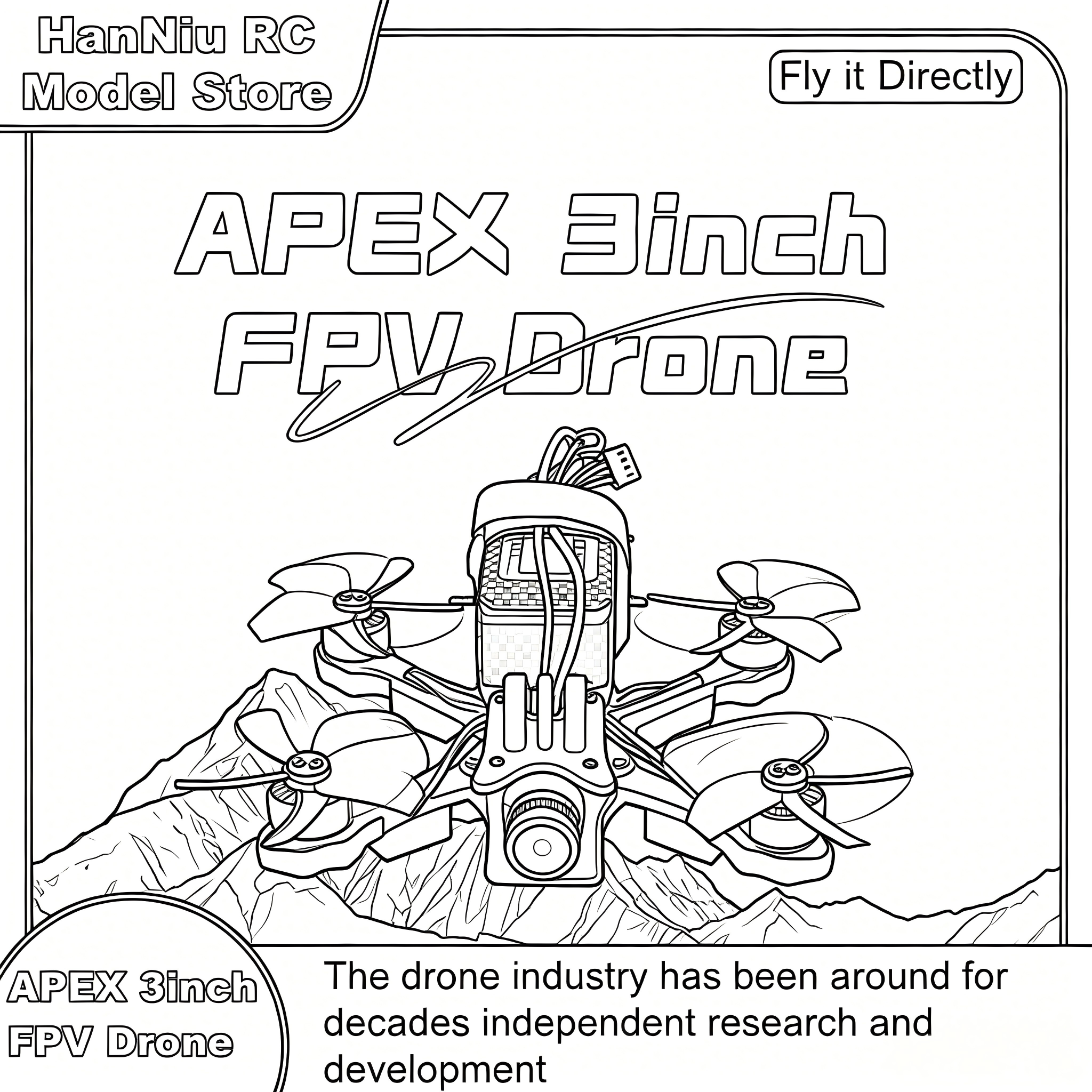 B-CUBE APEX 3inch FPV Drone Fr - Drone Kit Octocopter recensie en prijs