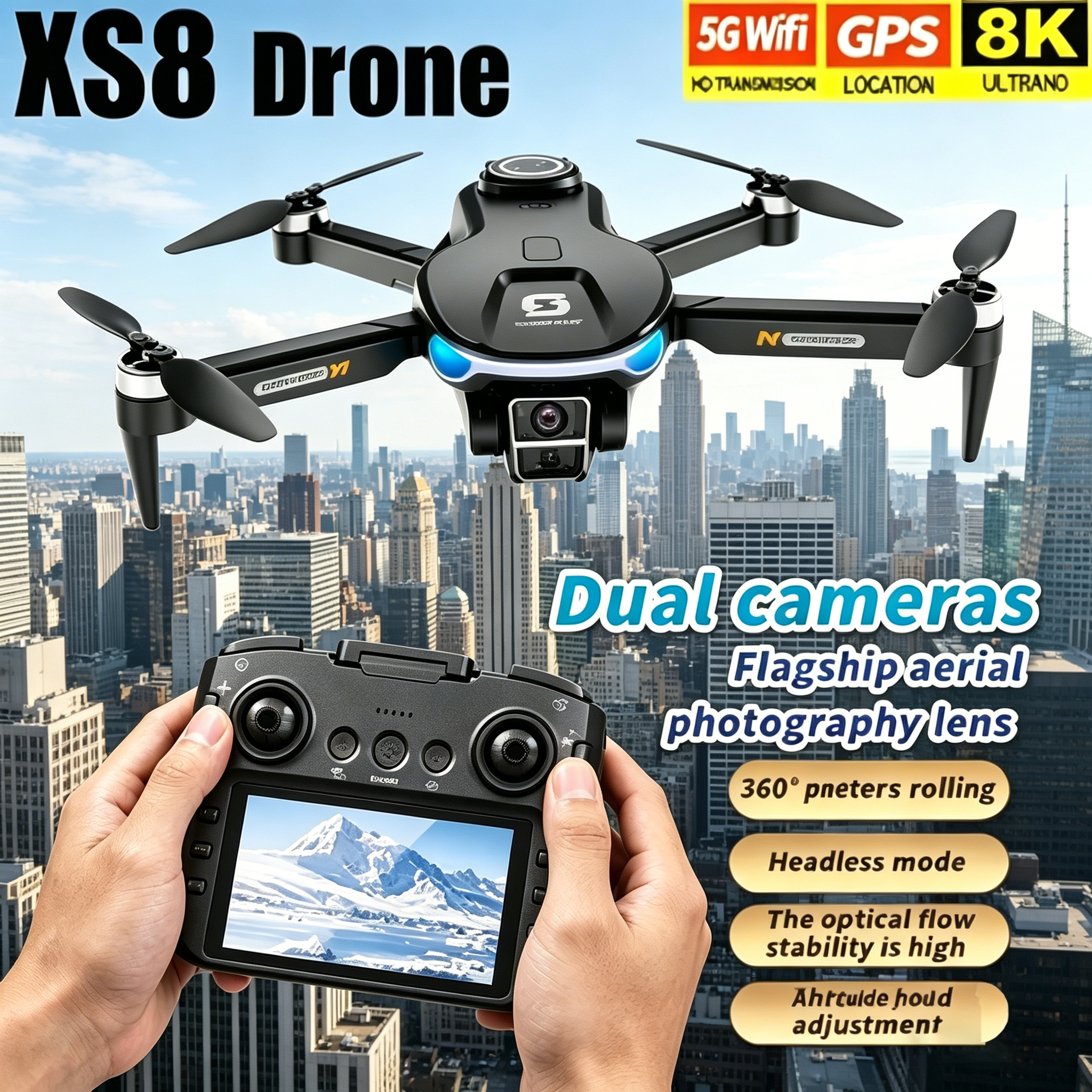 HD 8K Professional GPS Drone w - Drone Kit Hexacopter recensie en prijs