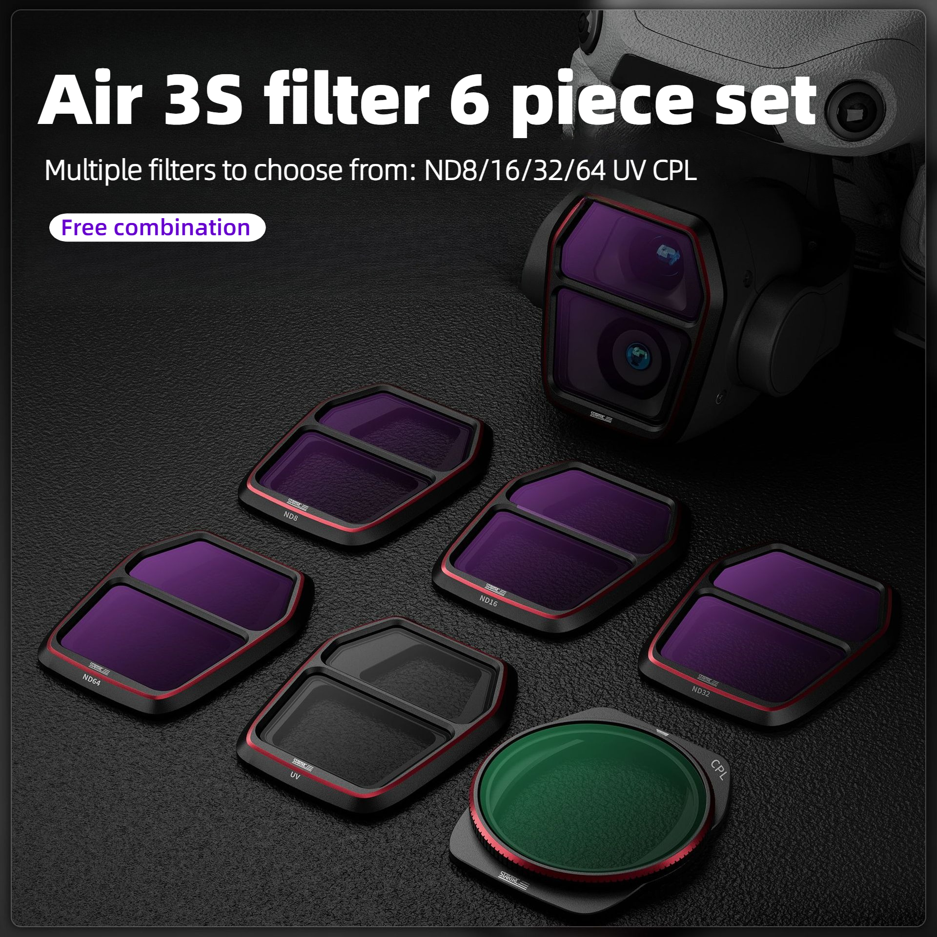For DJI Air 3S Camera Lens Fil - Drone Kit Waterproof recensie en prijs